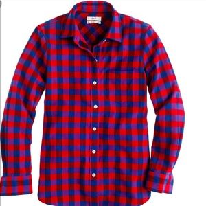 J.Crew Red and Blue Buffalo Check Flannel